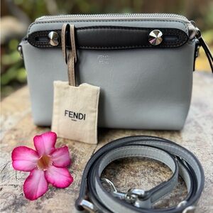 Fendi By The Way Mini Black and Gray Crossbody Bag